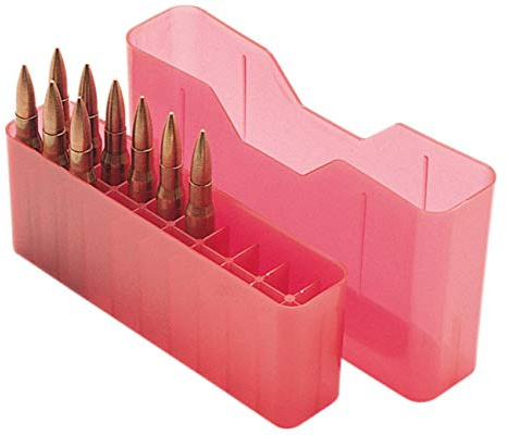 MTM 20 Round-Top Slip Caja Munición Rifle (Large, Clear Red)