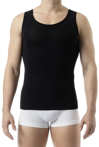 FarmaCell 417B (Nero, M) Canottiera Contenitiva Uomo, Intimo Modellante Leggero e Traspirante, Made in Italy