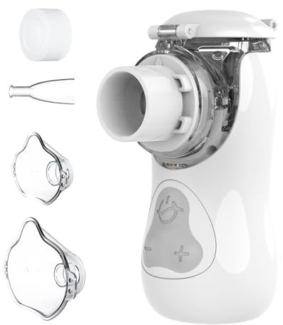 FEELLIFE Inhaliergeräte für Erwachsene, Inhalationsgerät Kinder, Inhalationsgerät Inhalator Vernebler Inhaliergerät, Nebulizer Baby Air Kids Mini Aerosol Inhalator Leiser Inhaliergerät