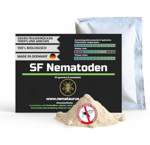 SF- Nematoden 50 mio für 100 m² gegen Trauermücken, Thrips, Weiße Fliege und weiteren Schädlingen biologische Schädlingsbekämpfung mit Fadenwürmern