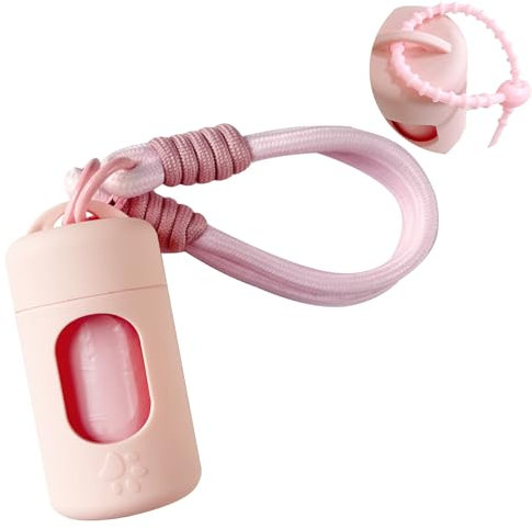 A&H ZIER Kotbeutelhalter mit tragbarem, buntem Umhängeband, weiche Hundekotbeutel, kompatibel mit jedem Hundezubehör