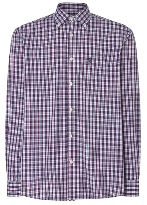 El Búho Nocturno Camisa Hombre Manga Larga - Invierno 100% Algodón Franela Cuadros o Popelín Antiarrugas - Bolsillo Tallas Grandes Holgada Button-Down Shirt - 50% Bambú, 50% Poliéster, Rojo 0308, XL