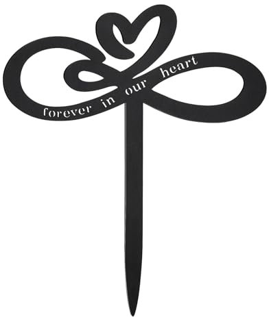Chihutown Gedenkstifte, Grabschmuck für Friedhof, Gedenkpfahl Marker von Forever in Our Heart, Metall Sympathie Grab Plaque, Outdoor Yard Remembrance Stake