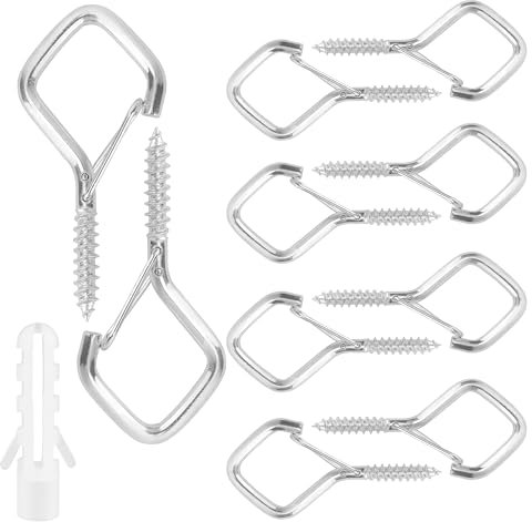 Enith Elite Ganci a Vite, 10 Pezzi Ganci da Soffitto, Occhielli a Vite, Gancio Soffitto, Gancio Lampadario