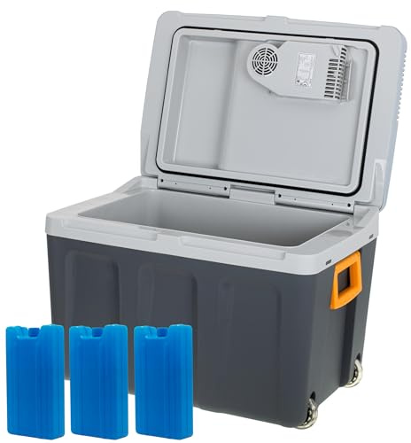 ADLER EUROPE – Refrigerador de camping 40 L – Refrigerador 12 V – 230 V – Función de calefacción – Camión refrigerador de coche – Refrigerador móvil alto [Clase energética E]
