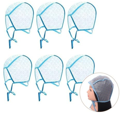 Visxcnu 6pcs cappucci colorati per capelli, per parrucchiere, fai da te marcatori per parrucchieri, con uncinetto in plastica