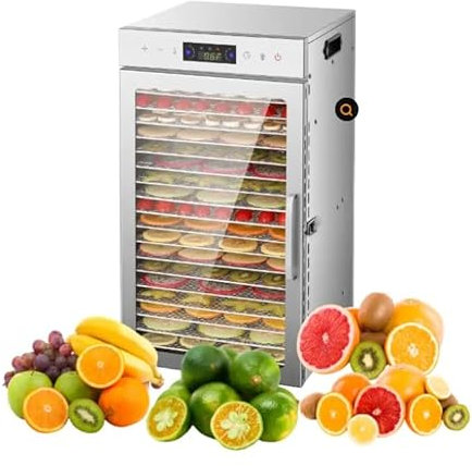Deshidratador de Alimentos, deshidratadores comerciales de 12 bandejas, Control de Temperatura Ajustable de 35-90 °C, Temporizador de 1-24 Horas, bandejas extraíbles, Utilizado para Verduras