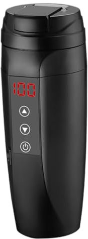 Calentador De Taza Eléctrico Para Coche De 90 W Inteligente Con Pantalla De Temperatura De Acero Inoxidable Para Viajes