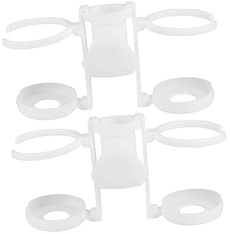 UPKOCH Portavasos para Sombrilla De Playa De Plástico Blanco Portátil Ajustable para Jardín Piscina Patio Soporte para Bebidas Latas Y Botellas