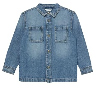 s.Oliver Junior 2175777 Camicia in Jeans, 54y6, 128 cm-134 cm Bambino
