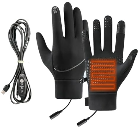 Gants chauffants pour femmes - Gants électriques USB chauffants étanches | Réchauffe-mains à température réglable pour sports, randonnée, planche à neige, ski, camping, vélo, équitation, pêche, chasse