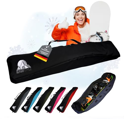 Snowboardväska – universalstorlek 170 cm x 40 cm x 14 cm – snowboardväska med tvåvägs dragkedja – vattentät snowboardförvaringsväska med bärhandtag – bordeaux (svart)