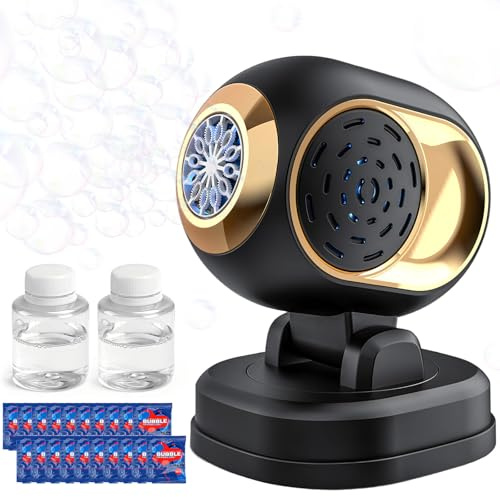 Britik Bubble Machine Toys for Kids 3-8 Year Old Rotatable Bubble Blower | Rechargeable Bubbles Machine, Bubbles Blower Maker, Gifts for 3 4 5 6 7 8 Years Old Boys Girls, Outdoor Party Games