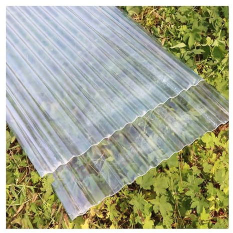 Pannello FRP ondulato, tegole termoisolanti, trasmissione 85%, lastra di copertura in fibra di vetro for cortili, divisori e parcheggi(120cm-8 pieces,0.1cm)