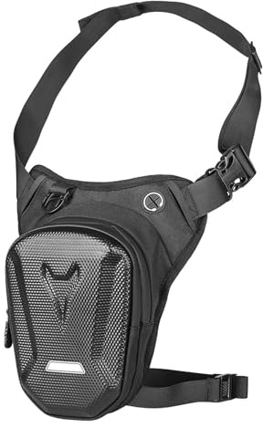 Sac De Jambe De Moto – Support De Boîtier Rigide Résistant À L'eau, Sac Banane Ergonomique, Compartiment Pour Accessoires D'aventure, Solution De Transport De Protection Légère | Pour L'exploration D'