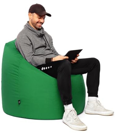 PATCH HOME Patchhome Sitzsack Tropfenform - Grün für In & Outdoor XL 300 Liter - mit Styropor Füllung in 25 versch. Farben und 3 Größen