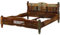 MASSIVMOEBEL24.DE Vintage Altholz Massivholz Möbel Bett 200x200 Massivmöbel lackiert Mehrfarbig massiv Holz Fable #23