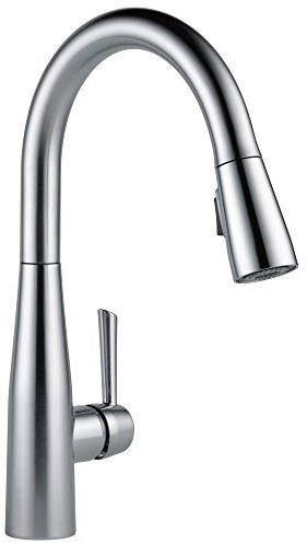 Delta Faucet 9113-AR-DST Essa Single Handle Pull-Down Kitchen Faucet with Magnetic Docking, Arctic Stainless