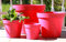 Wamat Blumenkübel Blumentopf Pflanzkübel Pflanztopf 4 Größen / 8 Farben S - XXLNeu!! (Durchmesser:34 cm, lila)