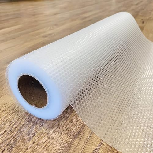 EVALAND Shelf Liners for Kitchen Cabinets Non-Adhesive 12 x 10 FT Clear Drawer Liner Non Slip, Washable Cabinet Liner, Waterproof Shelf Liners for Cabinets, Refrigerator Bathroom Pantry Cabinet Mat