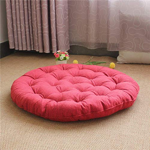 Grande cuscino quadrato da meditazione per yoga, cuscino da pavimento in tatami di lino spesso, morbido, cuscino rotondo da pavimento, per bambini e animali domestici
