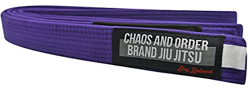 Chaos and Order Premium Jiu-Jitsu Rank Belt - A4 - Purple