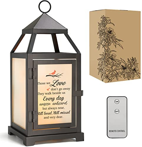 Linterna conmemorativa de regalo de condolencias con vela LED parpadeante y control remoto, regalo conmemorativo reconfortante para la pérdida de un ser querido, Those We Love Don't Go Away