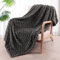 Exclusivo Mezcla Extra Large Soft Fleece Throw Blanket, 127x178 CM Stylish Jacquard Throw Blanket for Couch, Fuzzy Cozy Lightweight for All Season, Grey