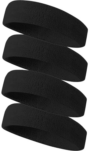 Tanluhu Sweatbands Sport Headbands for Men & Women,Terry Cloth Sweat Band for Tennis, Running, Basketball, Working Out, Exercise- Athletic Sweat Cotton Headband Outdoor