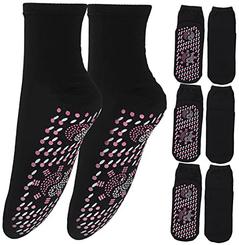 Kisangel Eigenschaften Socken Für Frauen 4 Paare Socken Zehenwärmer Strumpffüller Für Jungs Mann Fußwärmer Polyester (Polyester) Magnetfeldtherapie Damensocken