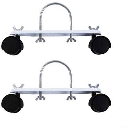 2 soportes de polea móvil para radiador lleno de aceite, giratorio de 360 °, soporte de calentador eléctrico, soporte de polea giratoria o radiador accesorios de calentador de aceite móvil (negro)