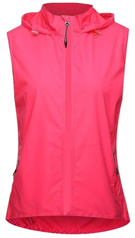 MODRYER Giacca da Ciclismo per Donna Giacca Antipioggia Resistente all'Acqua Ragazza Cappotto da Passeggio Antivento Top da Corsa per Esterni Giacche da Trekking Leggere E Traspiranti,Pink-M