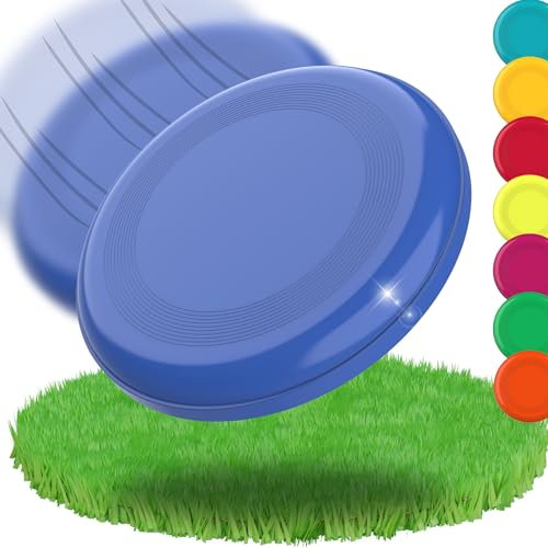 Frisbee Scheibe 'Space Flyer' Ø 22 cm - Wurfscheibe perfekt für Kinder, Erwachsene oder als Hundefrisbee - Vielseitiges Outdoor Spielzeug für Garten, Strand & Wasser, Farbe:standard-blau PP