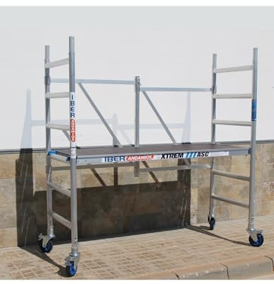 IBERANDAMIOS Andamio plegable de aluminio XTREM con 3 m altura de trabajo (75x190)