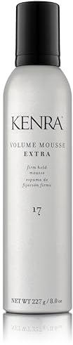 Kenra Volume Mousse Extra 17 | Firm Hold Mousse | Non-drying, Non-flaking Lightweight Formula | Tames Frizz & Conditions |Thermal Protection up to 450F| All Hair Types | 8 oz