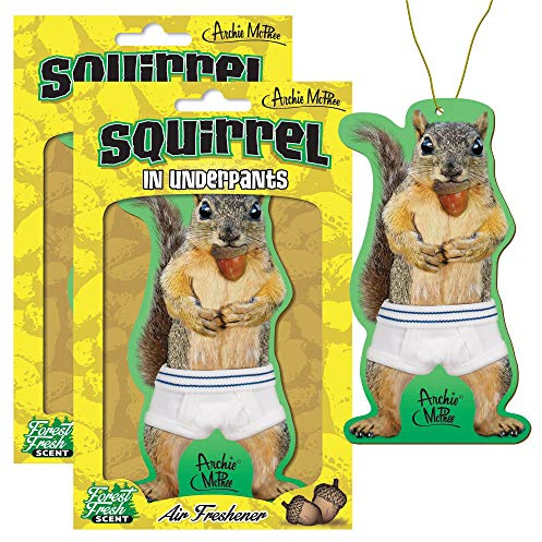 Accoutrements Squirrel in Underpants Deluxe Air Freshener (Pack of 2 Deluxe Air Freshener) (Pack of 2)