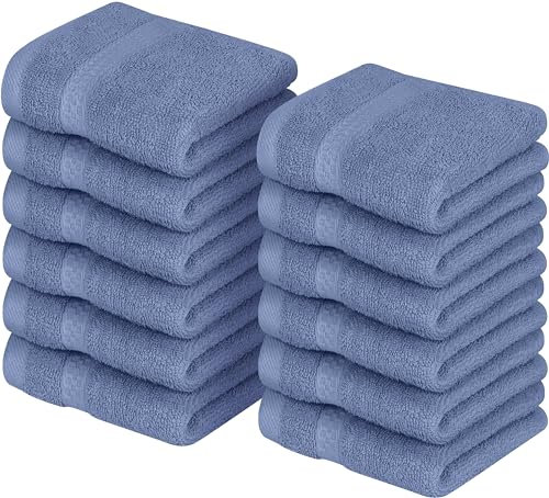 Utopia Towels Premium-Fingerspitzen-Handtuch, 30,5 x 30,5 cm, Electric Blue, 600 g/m², 100% Baumwolle, sehr saugfähig und weich, 12 Stück