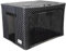 Periea ‘Beau’ Folding Collapsible Stackable Fabric Home Storage Boxes with Steel Frames (Black with White Polka Dots, Large)