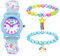 HMJIA Lern Armbanduhr für Kinder, Jungen und Mädchen.Kinder Analog Quarz Uhr Kinderuhr mit 3D Cartoon Design Silikon Armband, 3ATM, Japanischen Quarzwerk (Hellblaues Einhorn)