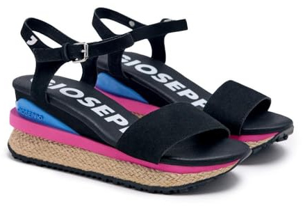 GIOSEPPO Sandali Sportivi Beige con zeppa da Donna Benay, Nero, 39 EU