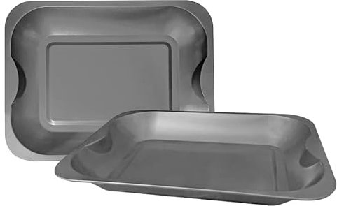 Premium 2-Pack Non-Stick Roasting Pan Set for Effortless Cooking and Easy Cleanup - Perfect for Roasting, Baking, and Broiling - Oven and Dishwasher Safe. 36x28x4.5cm (2 Non-Stick Pans)