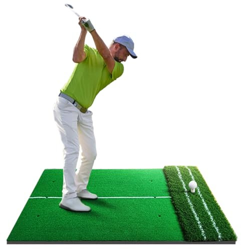 LaiEr Golf Trainingsmatte, 3.7x5ft Verdickung Schlagmatte, Übungsrasen für Indoor und Outdoor, Chipping Spiel Trainingshilfen für Hinterhof und Fahren