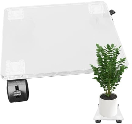 Ungtyb Rulli per piante con ruote, per piante da interni, rullo per piante da esterno, ruote per vasi da giardino, eleganti traslochi per piante, supporti per piante con ruote, traslochi per piante in
