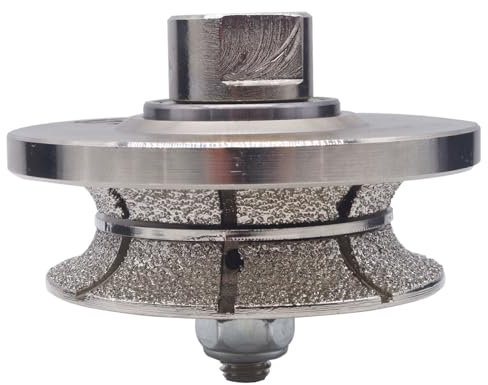 MOSTARTOOLS V20 3/4 Inch Vacuum Brazed Full Bullnose Diamond Hand Profiler Coarse Profiling Router Bit with 5/8-11 Thread for Granite Travertine Marble Countertops (V20 (Coarse))