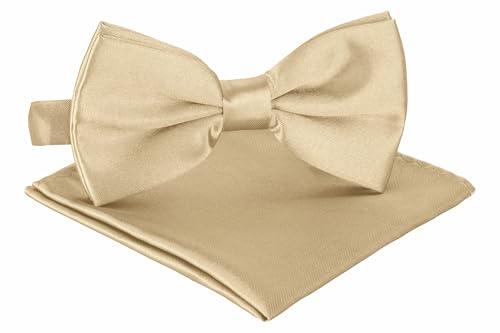 BomGuard Papillon da uomo con pochette – Champagne metallizzato