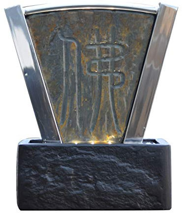 Köhko Zimmerbrunnen 25012-佛 aus Edelstahl mit LED-Beleuchtung