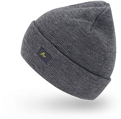 AnJuHoPa Gorro Simple de una Capa Gorro de Punto Suave Gorro de Punto Unisex Suave Grau