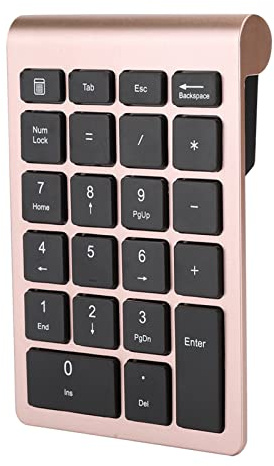 Pavé Numérique sans Fil, Mini Clavier Numérique 22 Touches, Clavier Numérique de Comptabilité Financière, pour, Ordinateur Portable Mac OS, Ordinateur de Bureau (Or Rose)