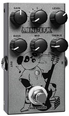 Pedal Distorsionado Overdrive para Guitarra con 9 S, Ajuste de Ecualizador de 3 Bandas, Metal Rock - Pedal de Sonido de Guitarra Eléctrica para Piezas de Instrumentos Musicales