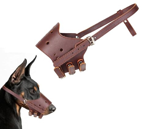 yolzhxe Bozal Perro, Transpirable Bozal Anti Ingestas Evitando Morder, Masticar y Ladrar, Ajustable Bozales Adiestramiento Permite Jadear y Beber, para Perros Pequeños, Medianos, Grandes, L